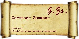 Gerstner Zsombor névjegykártya